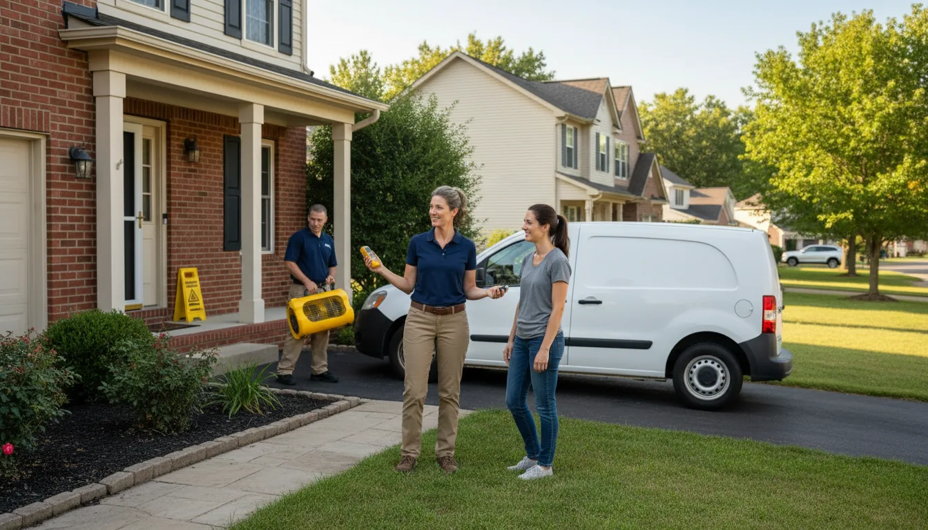 Residential water damage restoration in Middlesex, NY